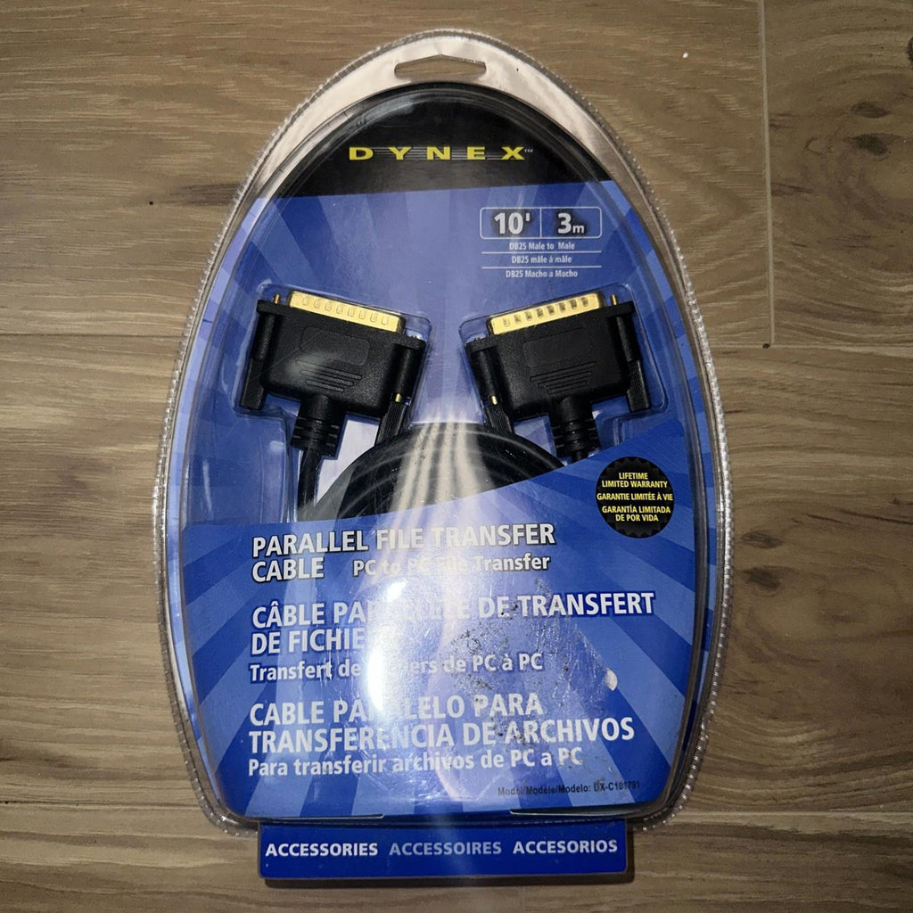 Dynex 10' Parallel File Transfer Cable DXC101791 DB25 M/DB25