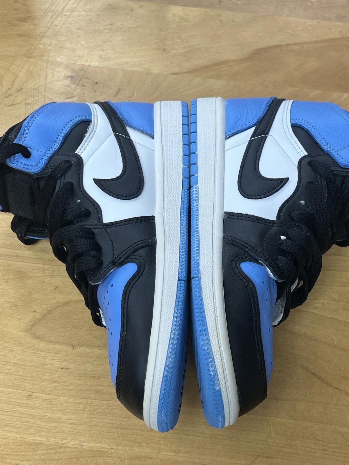 Jordan Air Jordan 1 Mid Shoes Boys  3Y Blue Black Basketball