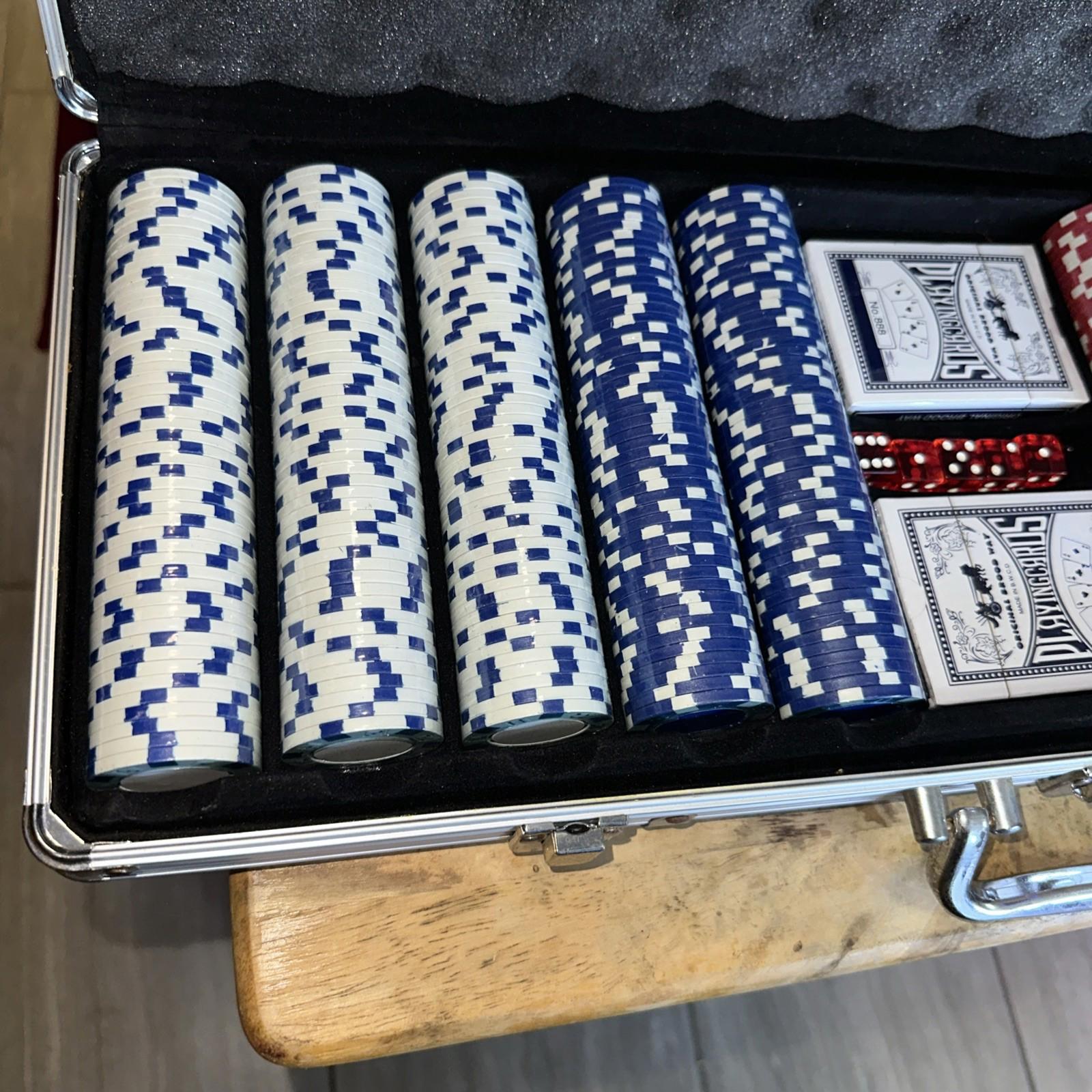 Texas Hold ‘Em Poker Chip Set 400+ With Metal Case