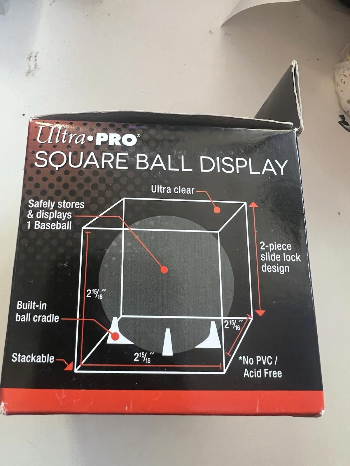 Ultra Pro Square Baseball Cube Display Case Built In Cradle