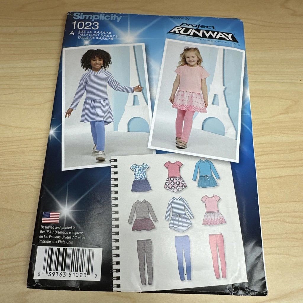 Childs Dress and Leggings Simplicity 1023 Sizes 3 to 8