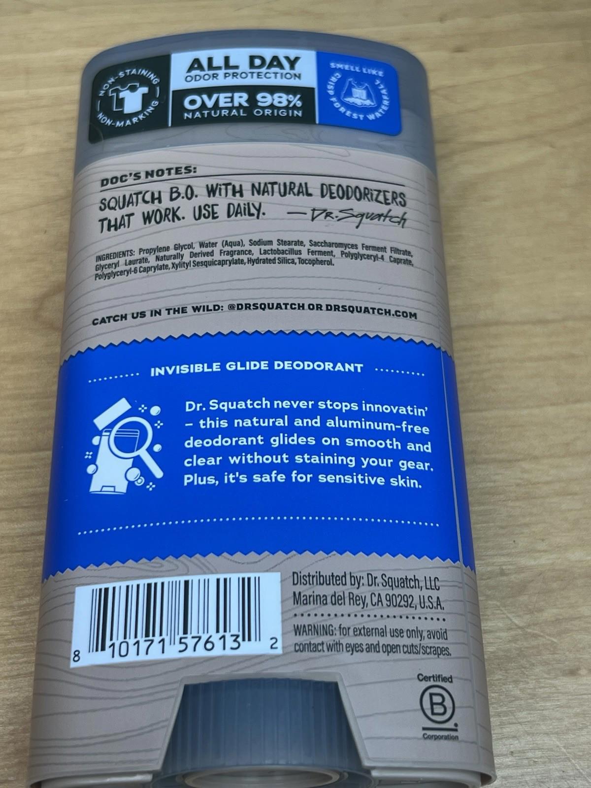 Dr. Squatch Mens Fresh Falls Natural Deodorant 2.65oz