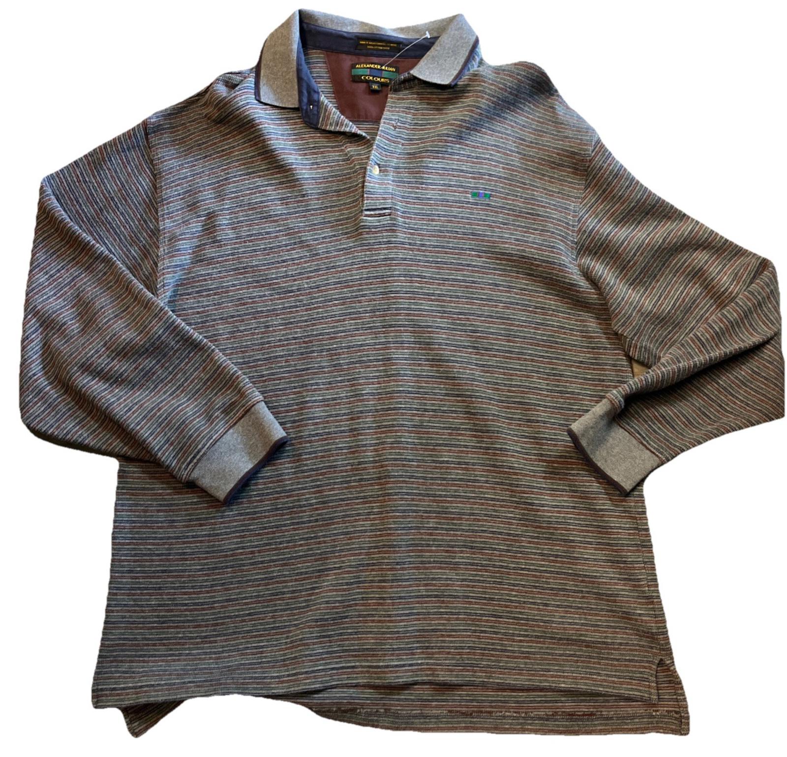 VTG Colours Alexander Julian Polo Shirt XXL Long Sleeve