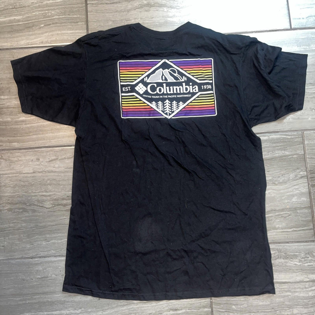 Columbia T-Shirt Black Short Sleeve Men’s Size XL