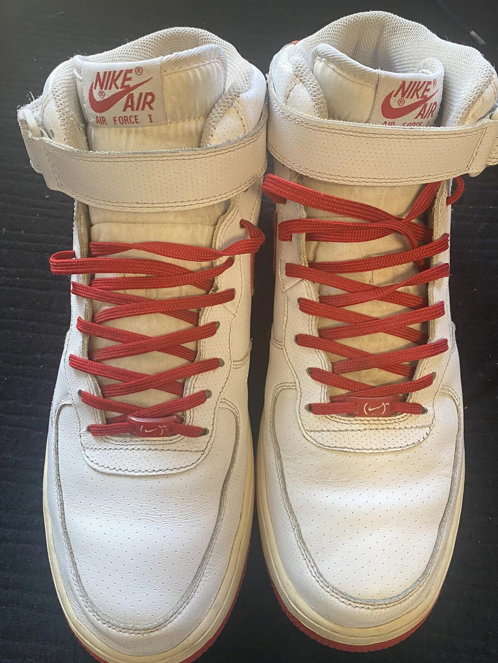 NIKE AIR FORCE 1 MID '07 Size 11 315123105 White/Red Jordan