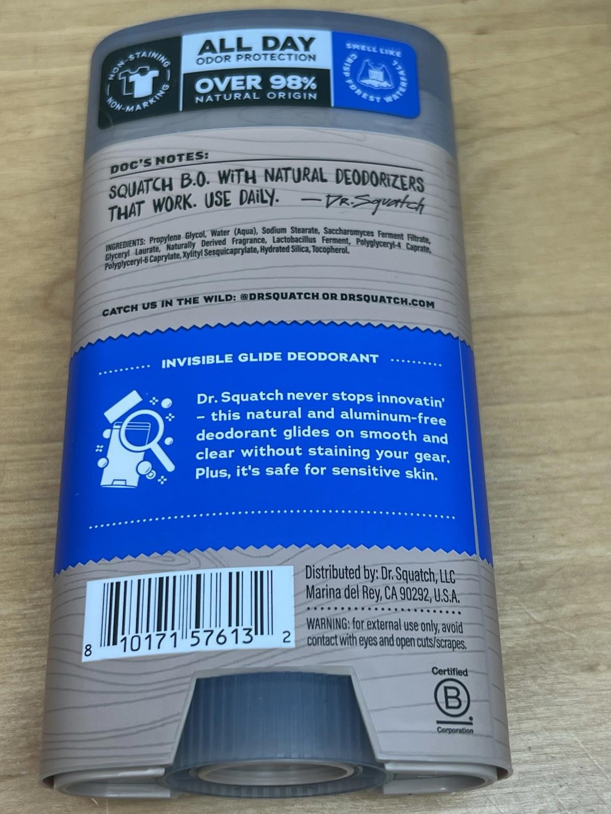 Dr. Squatch Mens Fresh Falls Natural Deodorant 2.65oz