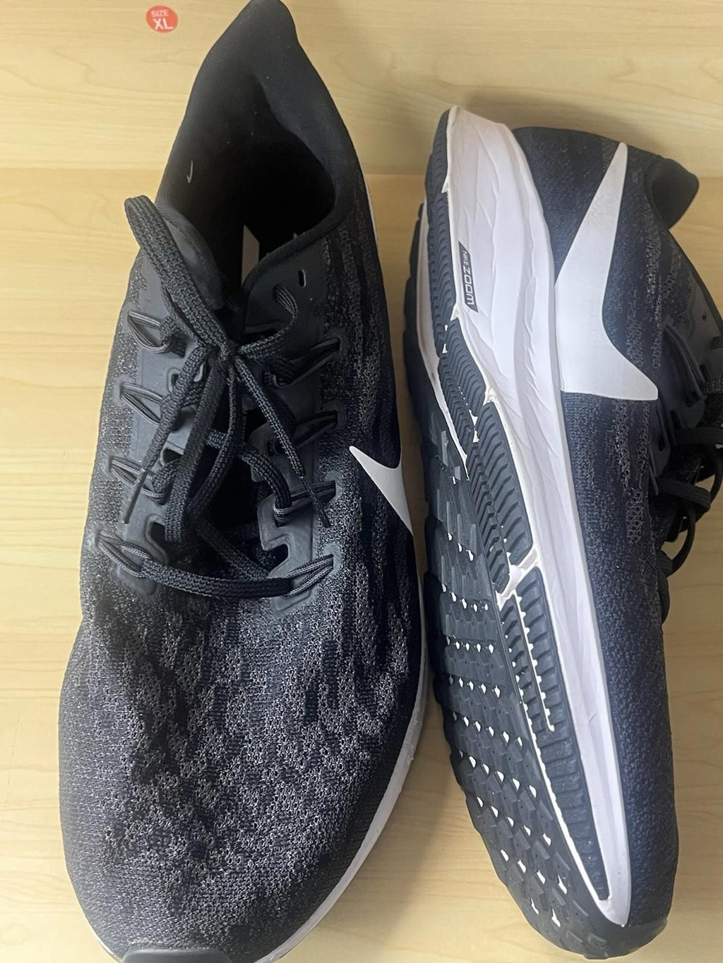 NIKE Men Air Zoom Pegasus 36 Size 11.5 Shoe Black BV1773-004