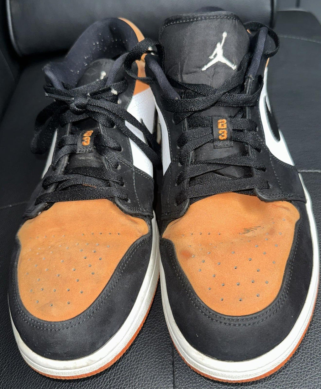 Nike Air Jordan 1 Low Shoes Mens Size 13 Orange 553558-128