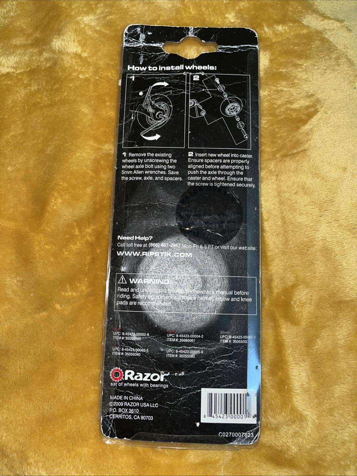 Razor RipStik Caster Board Replacement Wheel Set Gray 76mm