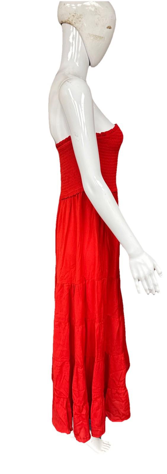 Wild Fable Red Tube Top Flare Dress Sundress Medium New