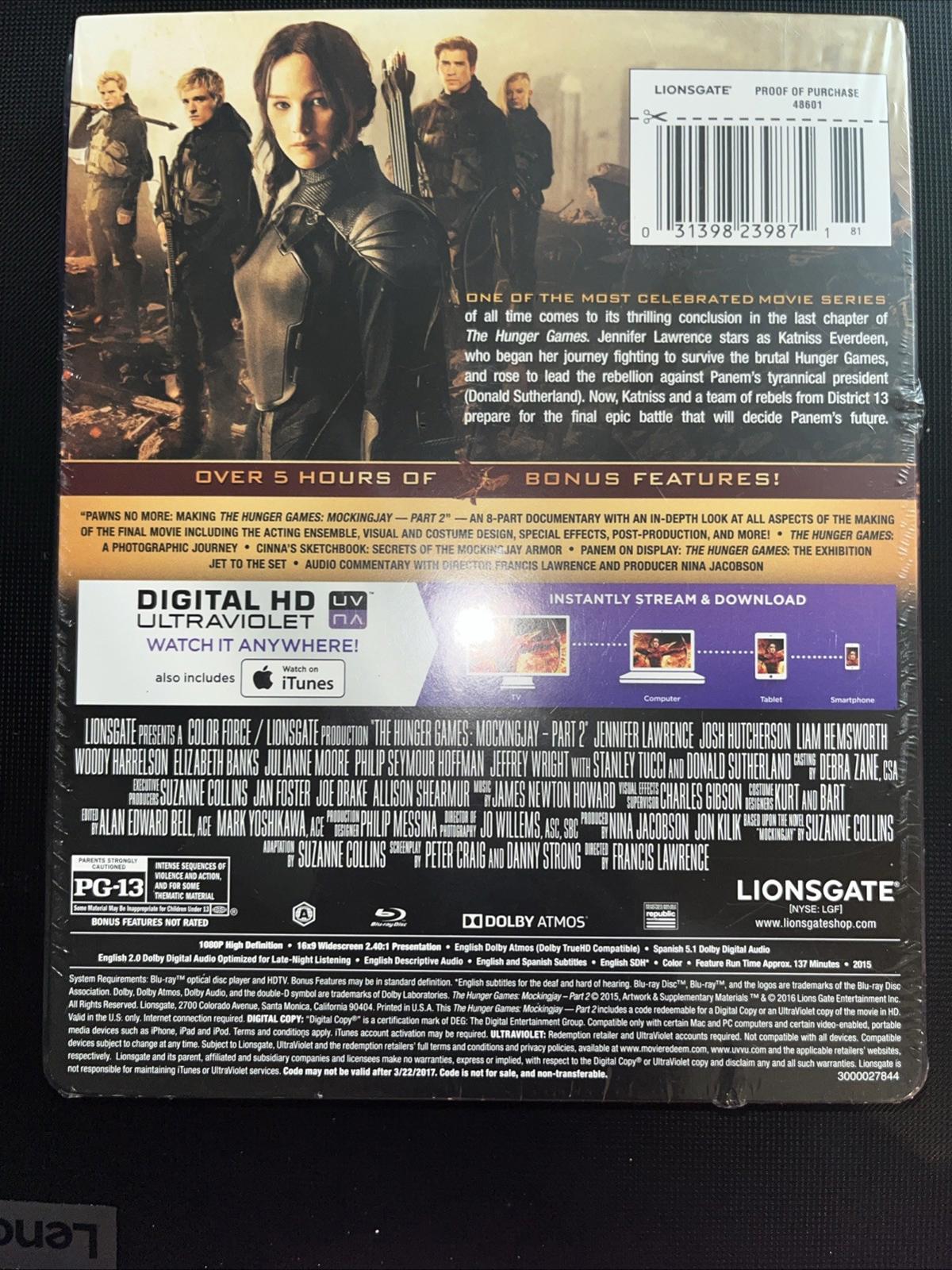 MOCKING JAY PART 2 ~ Steelbook ~  BluRay ~ SEALED!!!