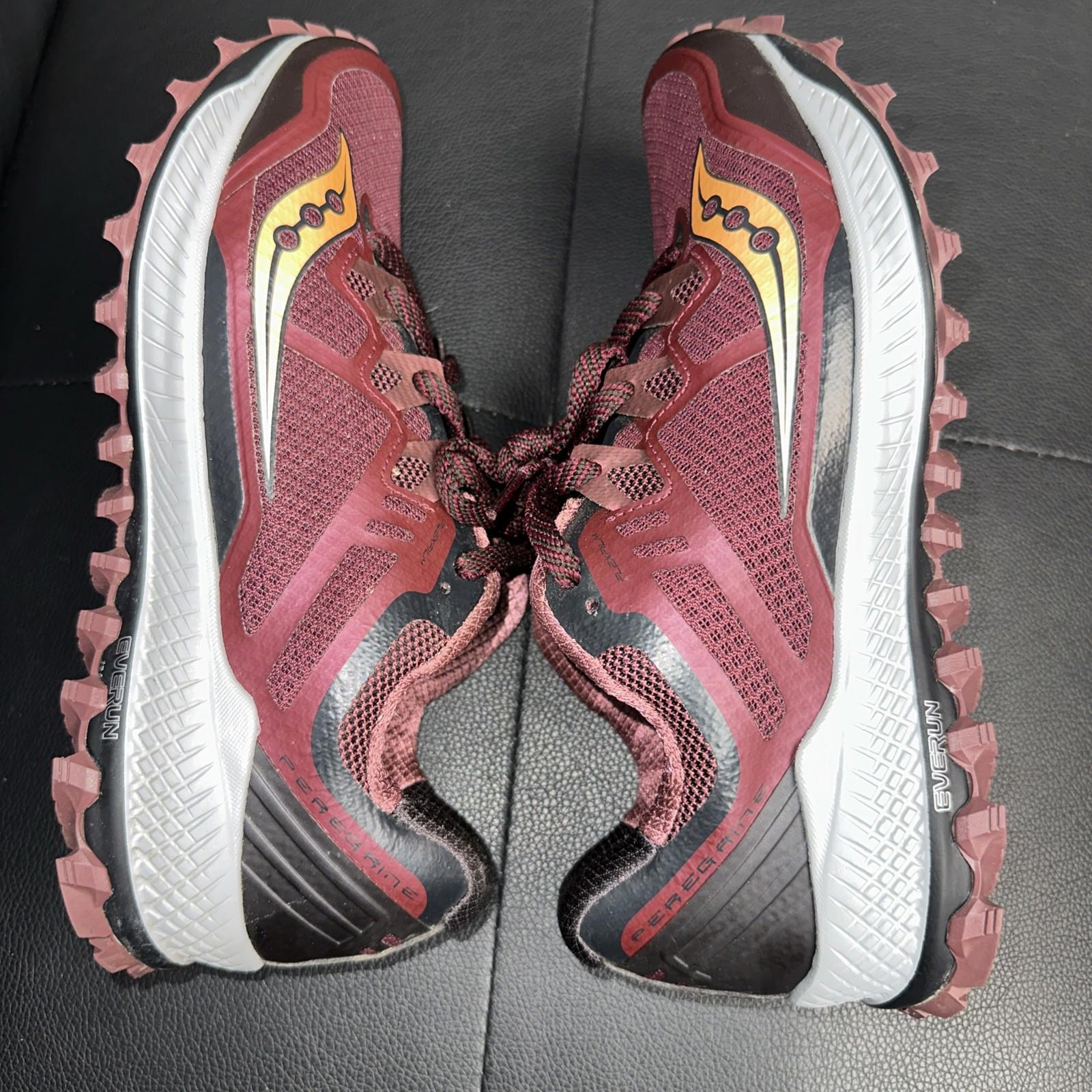 Saucony Women Everun Maroon Trail Running Hiking Shoe Size 9