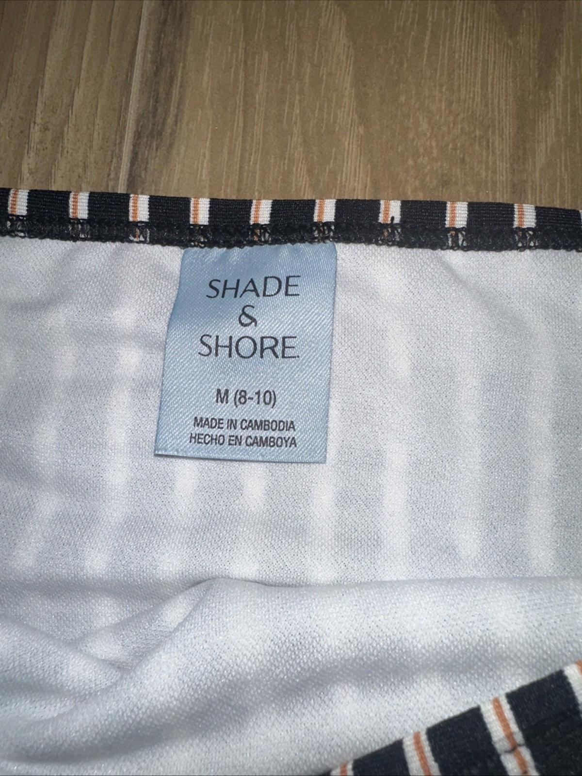 Shade & Shore M 8/10 Ribbed Low Rise Cheeky Bikini Bottom
