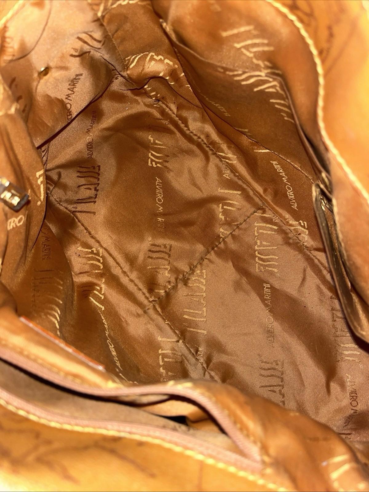 ALVIERO MARTINI 1A CLASSE  Geo Print Leather Handbag Bag