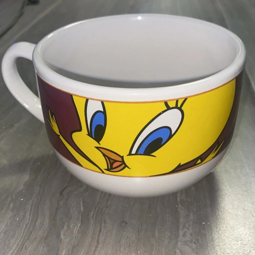 Vtg Looney Tunes Coffee Bowl Warner Bros 1998 Tweety Bird