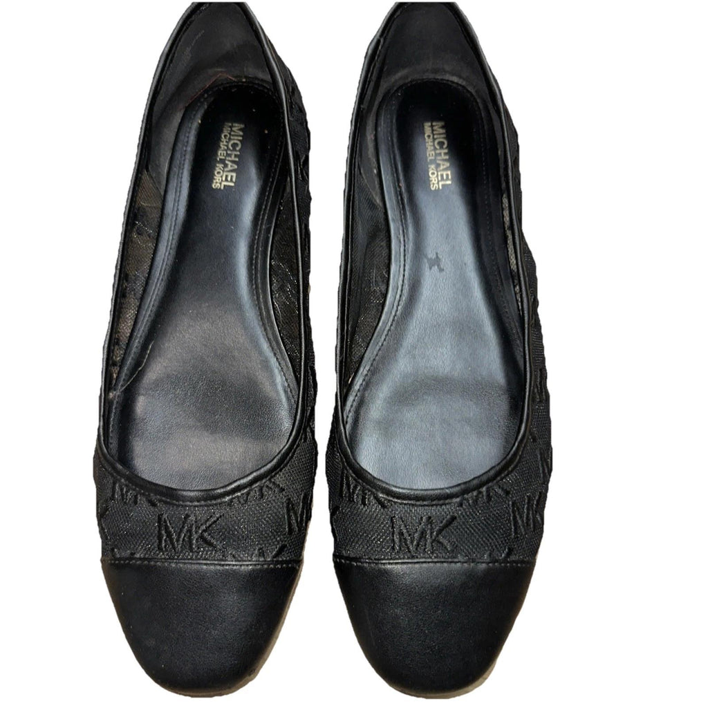 michael kors black lockhart ballet flats size 8.5