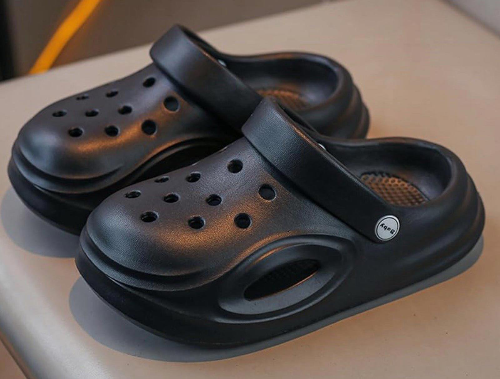fliozy kids garden clogs black size 12-13 kids