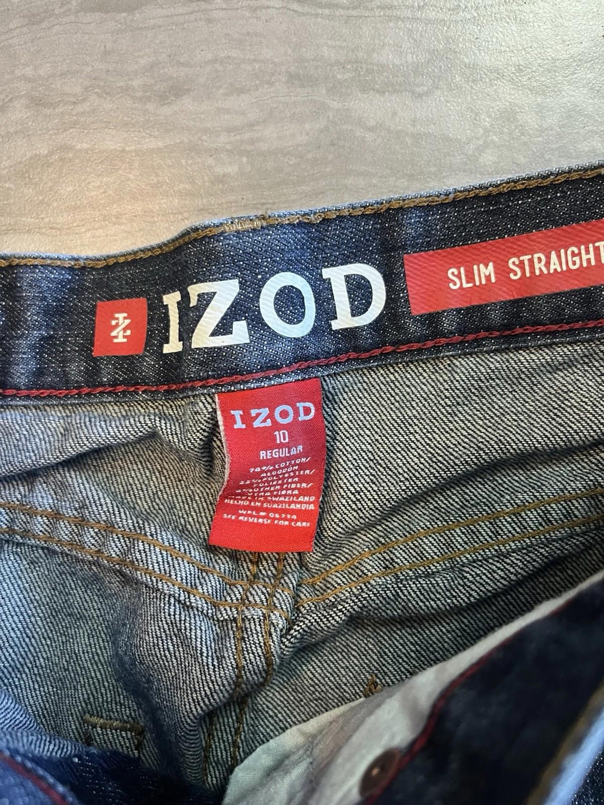 Izod Slim Straight Blue Kids Jeans Size 10