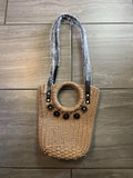 Small Straw Hand Woven Floral Shoulder Bag Handbag