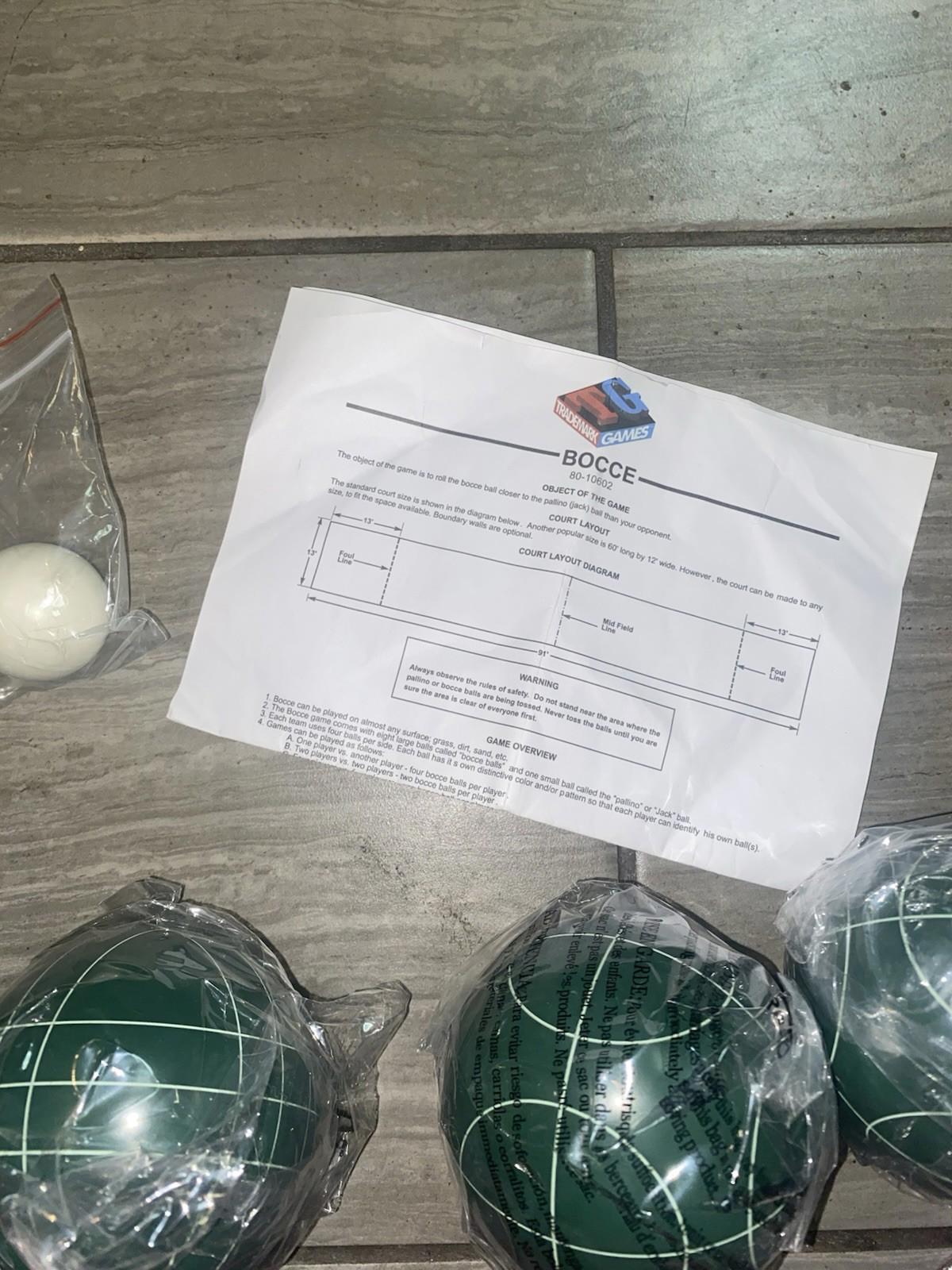 Bocce Ball Set Regulation Size - Lawn Game for Backyard