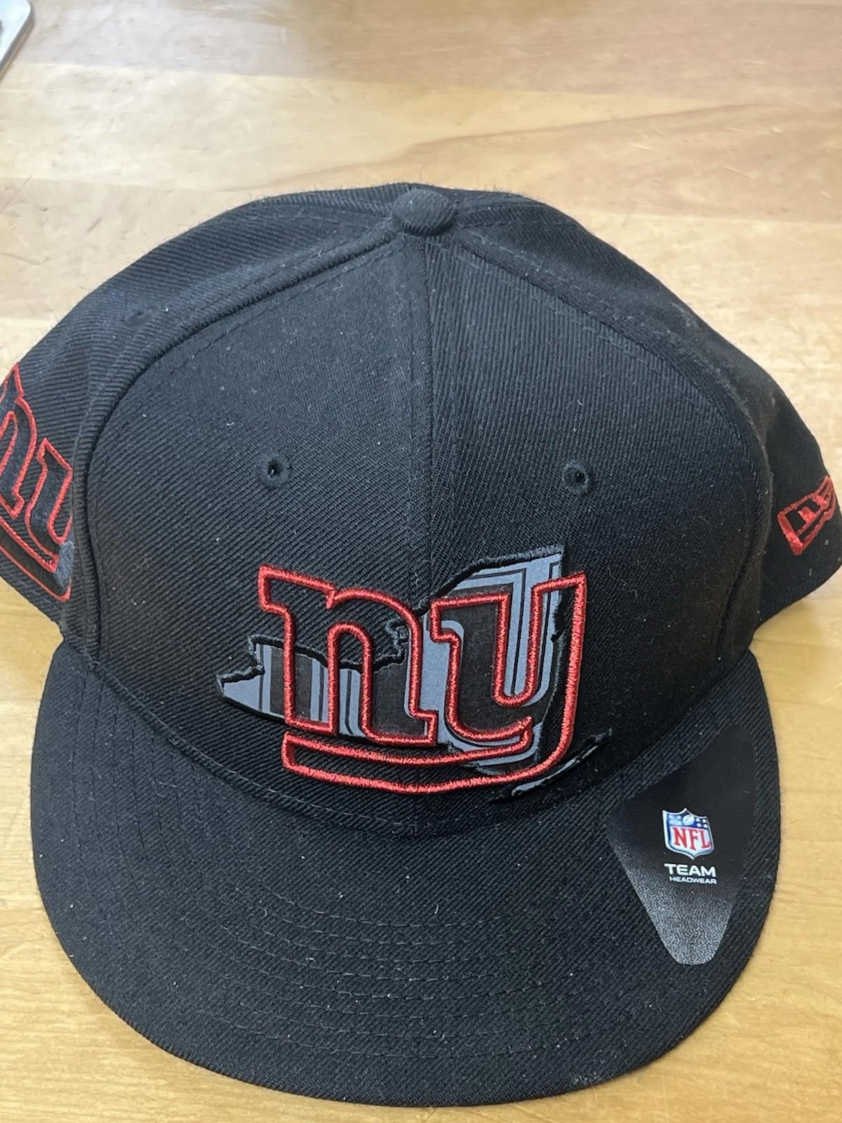 New York Giants Hat Cap Black 7  3.4 Fitted New Era 59Fifty NFL State Profile