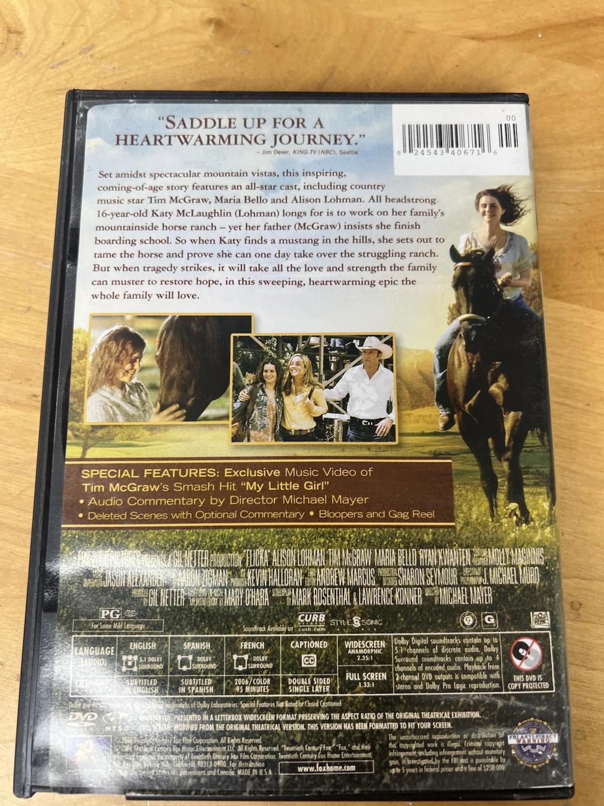 Flicka DVD Tim McGraw Alison Lohman Horses Family Drama