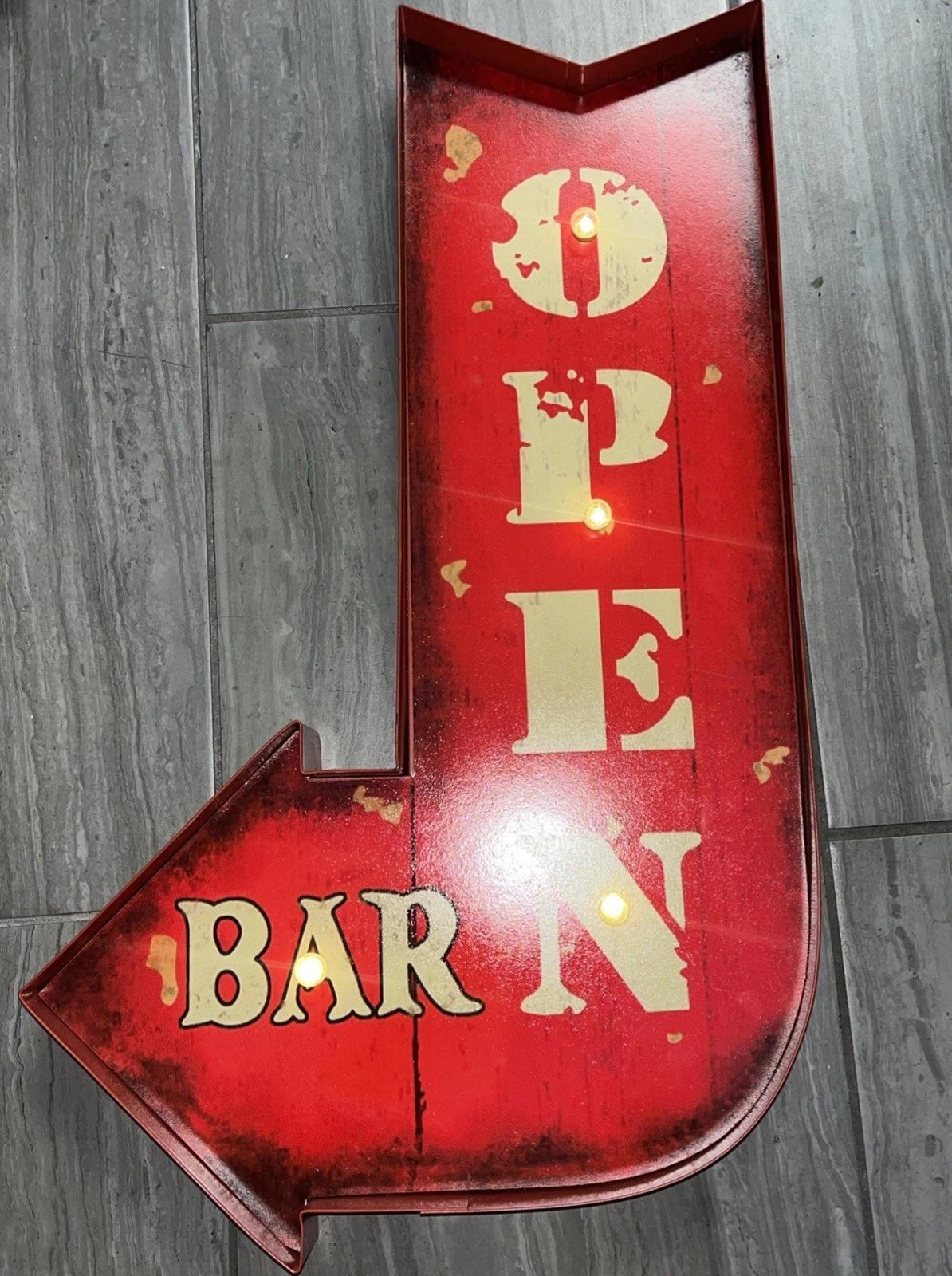 At Home LED Open Bar Wall Art, 15x24 NEW OPEN BOX