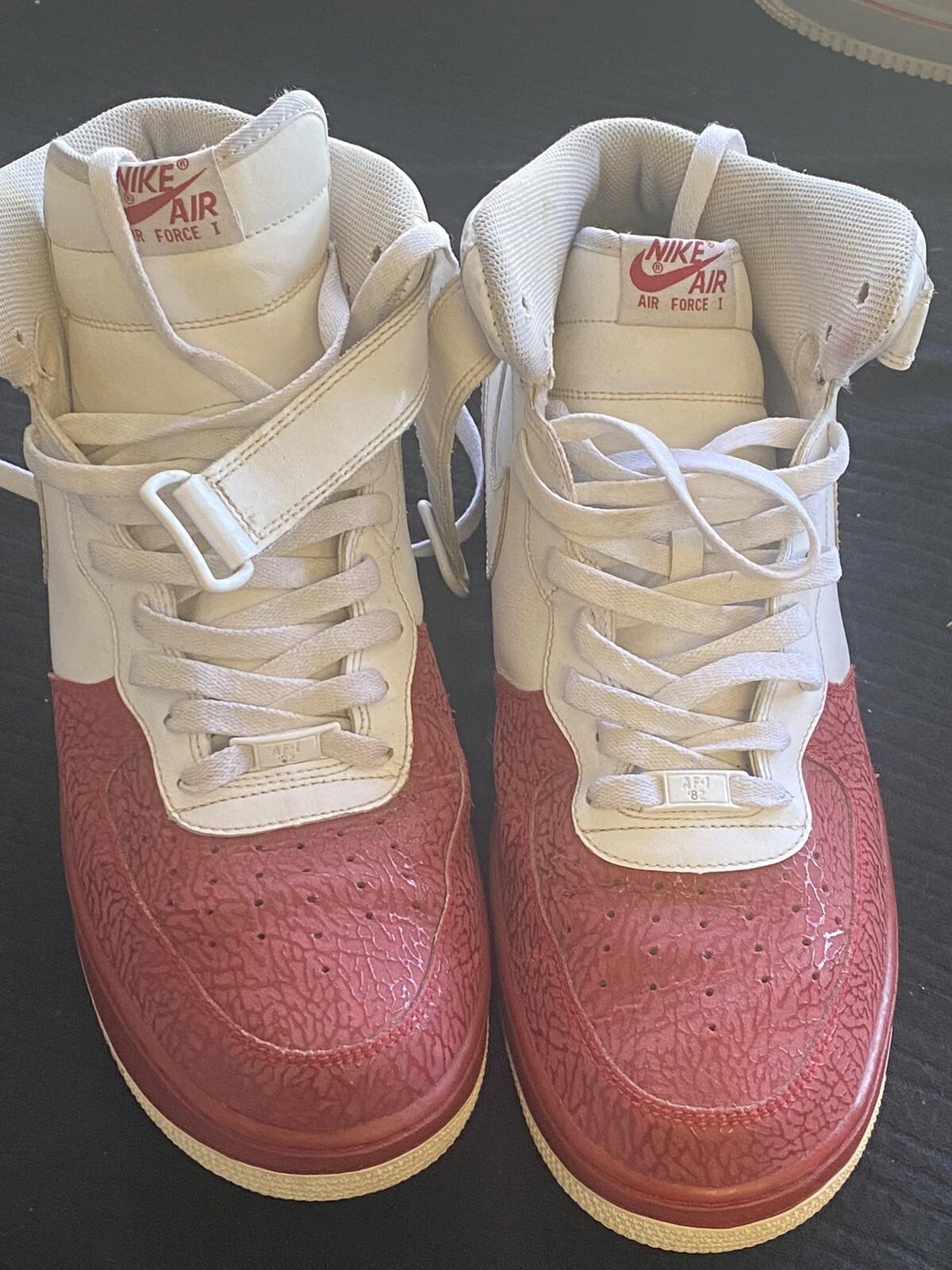 Nike Air Force 1 Mid '07 315123-113 Men White/Red Leather 13