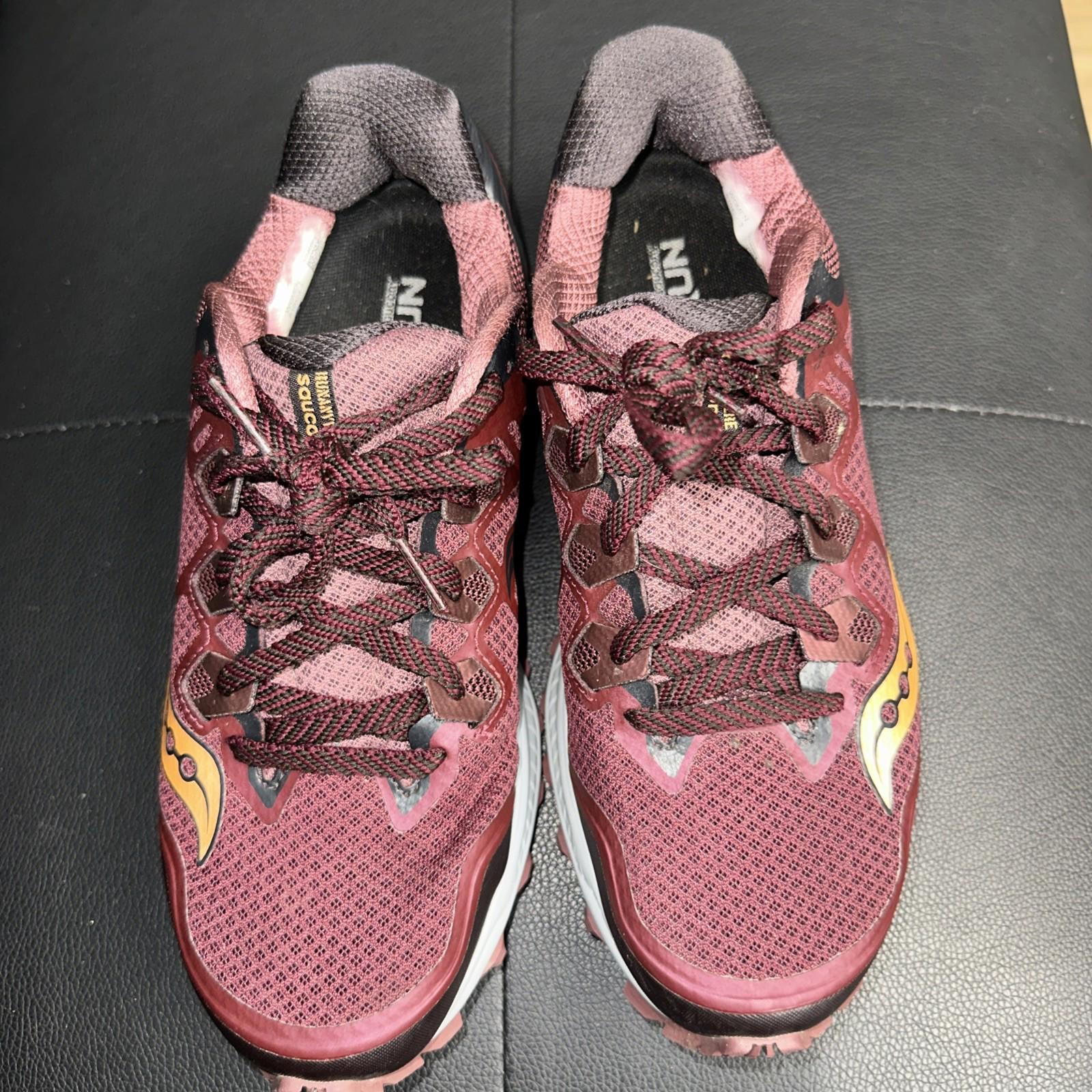 Saucony Women Everun Maroon Trail Running Hiking Shoe Size 9