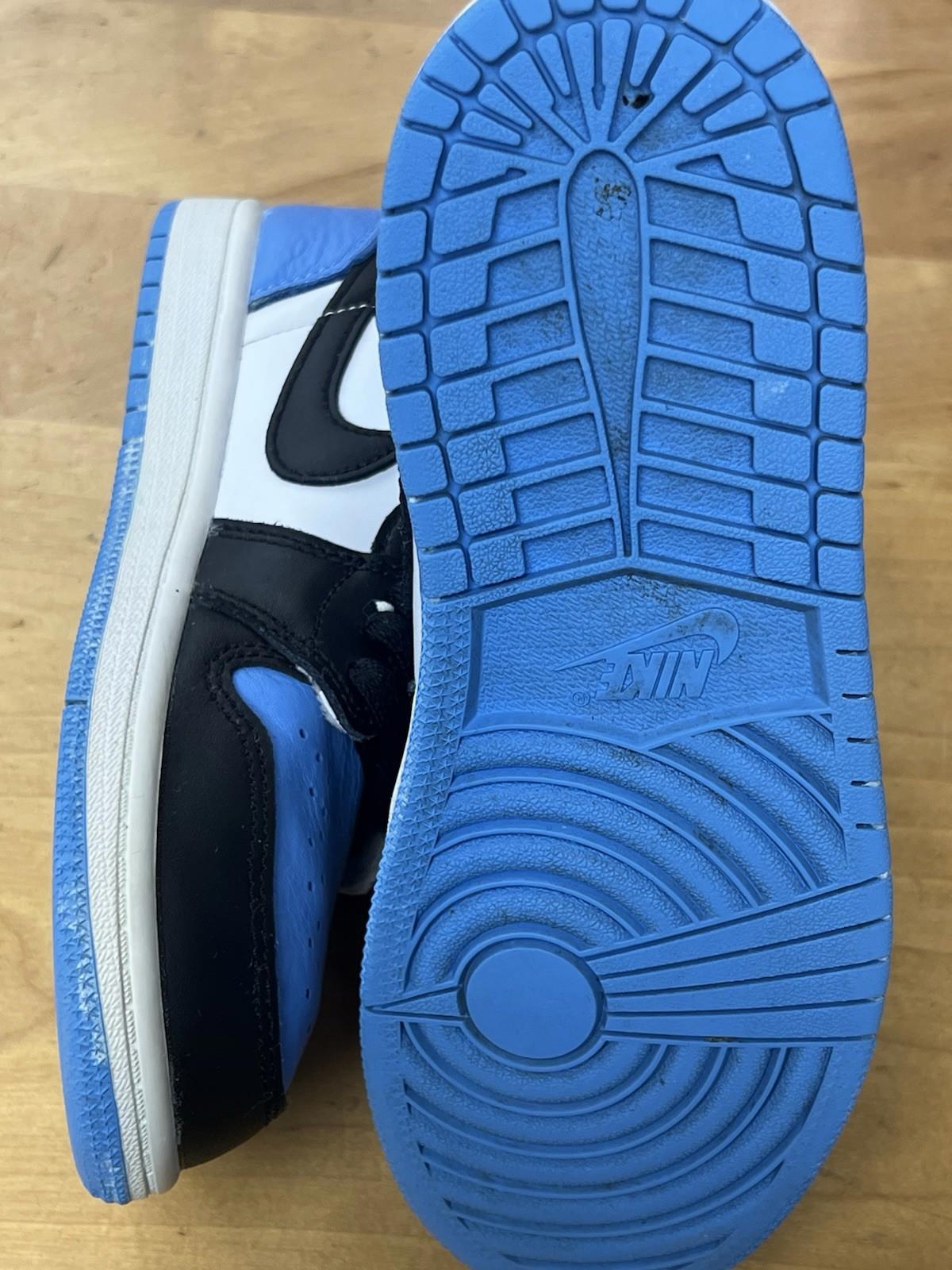 Jordan Air Jordan 1 Mid Shoes Boys  3Y Blue Black Basketball