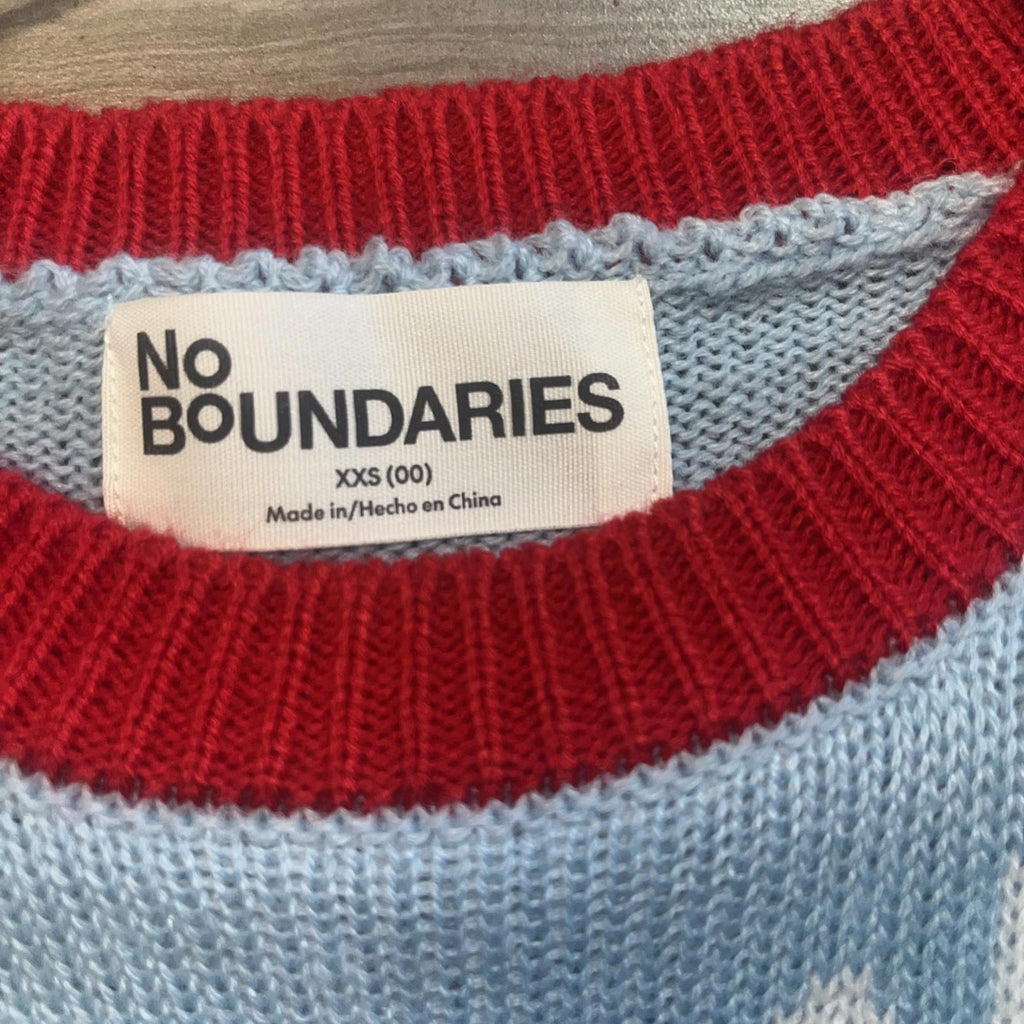 No Boundaries Ugly Christmas Sweater Holiday Spirit XXS
