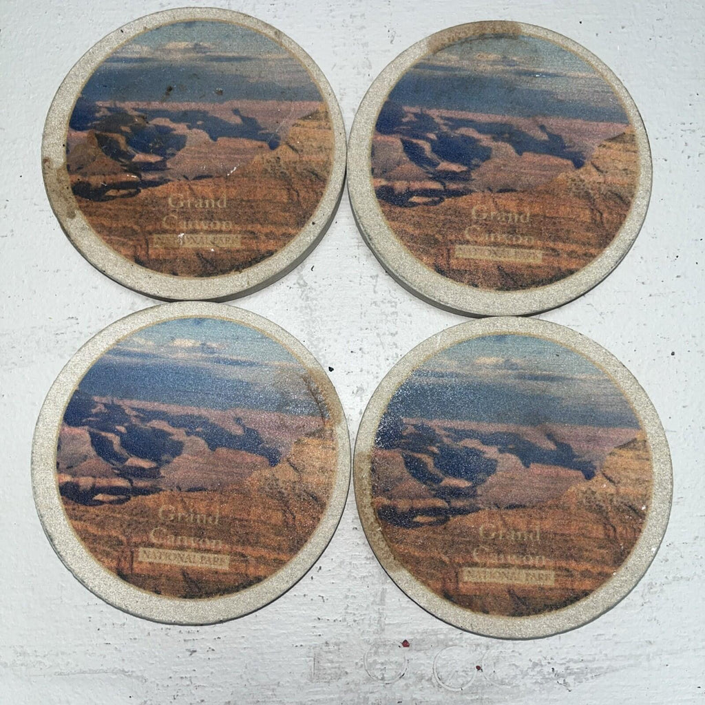 THIRSTYSTONE SANDSTONE 4 COASTERS Grand Canyon Made In USA