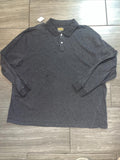 The Foundry Supply Co. Men's Long Sleeve Polo Shirt Gray 2XL