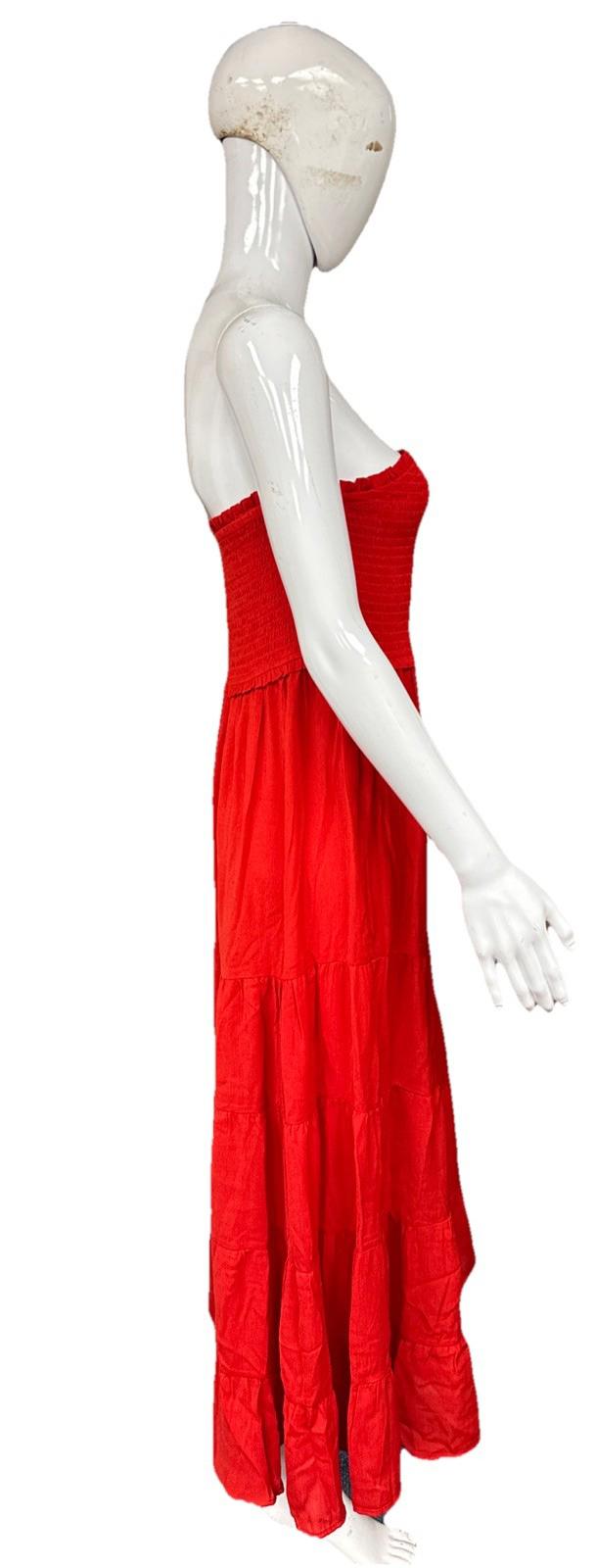 Wild Fable Red Tube Top Flare Dress Sundress Medium New