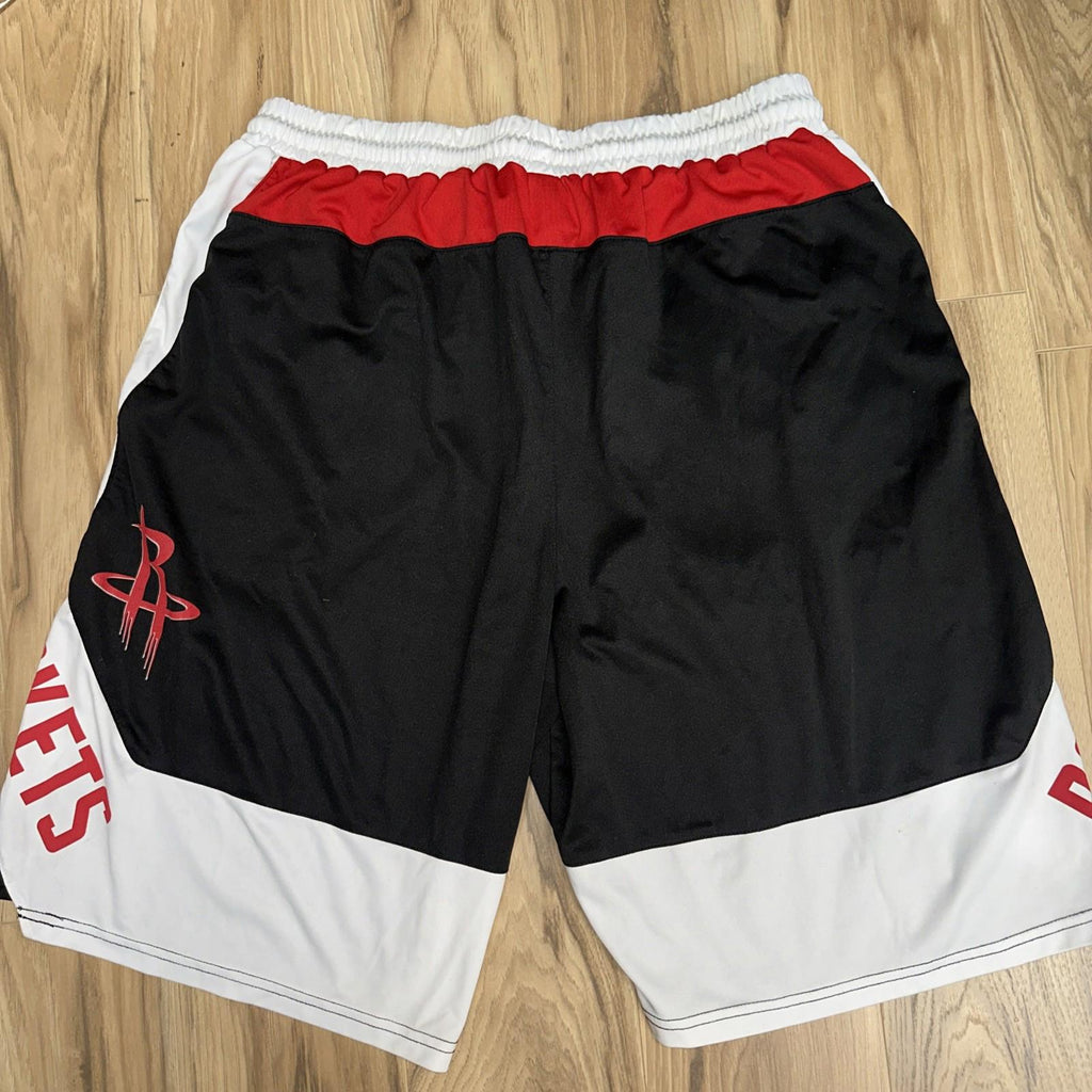 NBA Red Black White Team Issued Houston Rockets Shorts XL