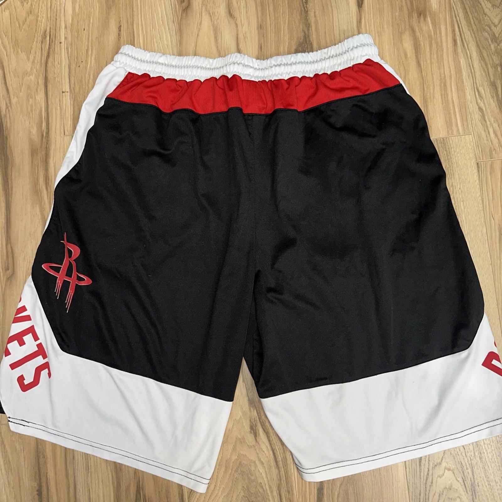 NBA Red Black White Team Issued Houston Rockets Shorts XL