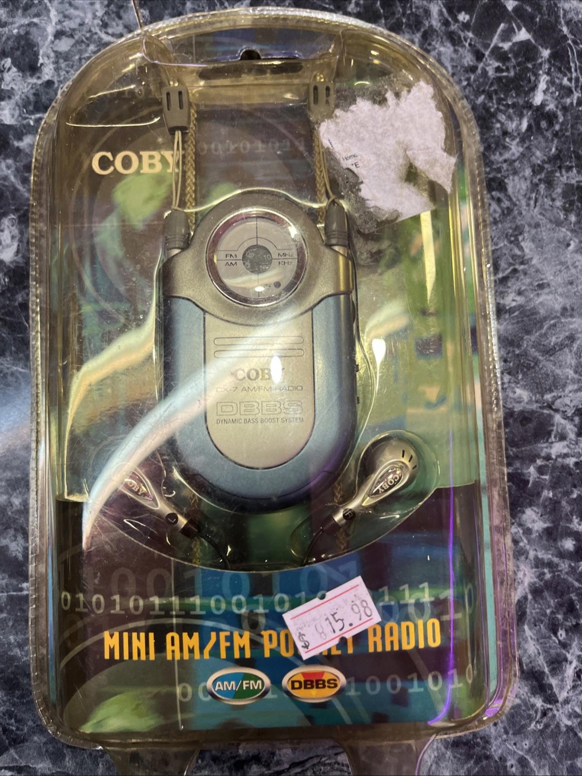 COBY CX-7 Mini AM/FM Pocket Portable Radio w/ Neck Strap