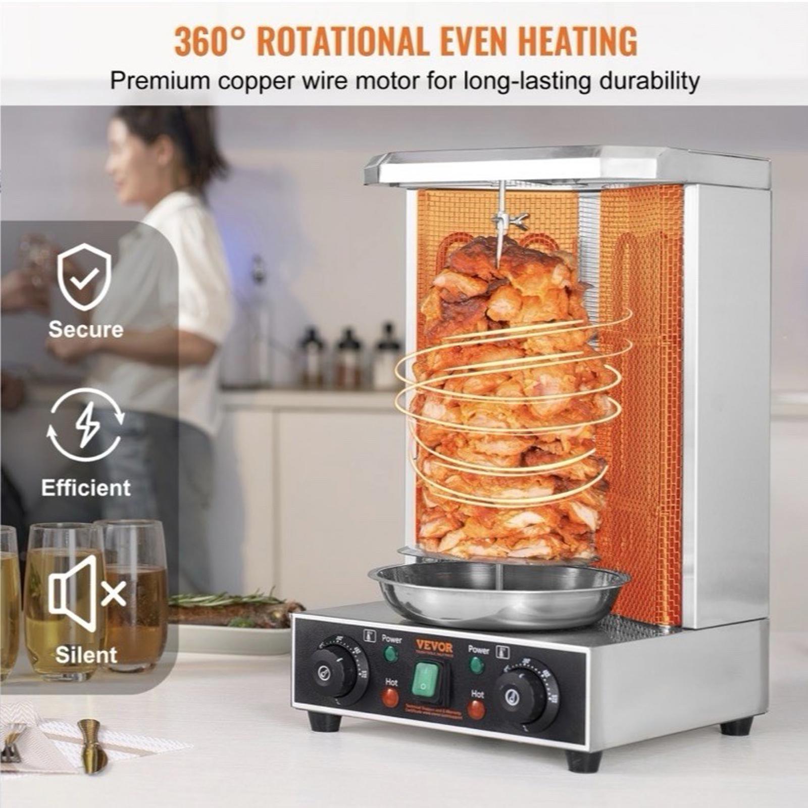 VEVOR Stainless Steel Shawarma Machine Vertical Rotisserie