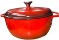Lodge Cast Iron Porcelain Enameled 6 qt Dutch Oven Red