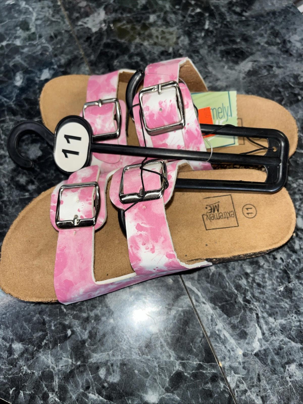 NWT Extremely Me Kids Pink Sandals Size 11