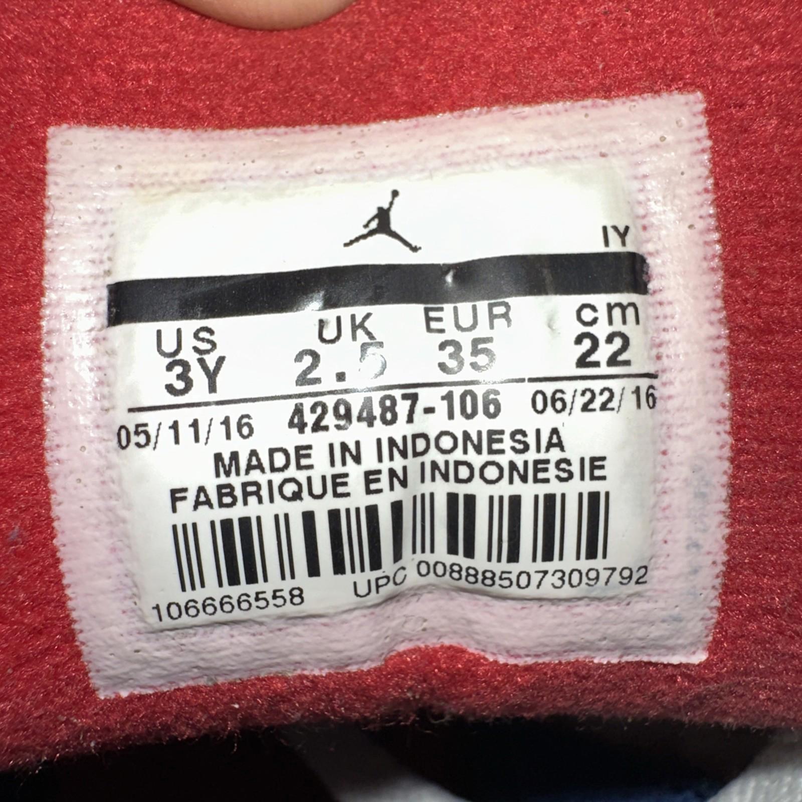 Nike Air Jordan 3 Retro OG White-Fire Red-True Red-Blue 3Y