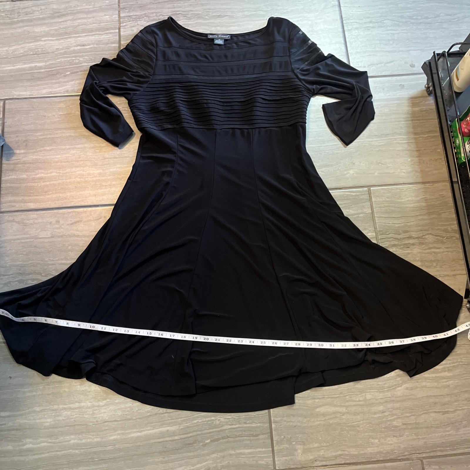 Jessica Howard Sheer Top Fit Flare Qtr Sleev Length Dress 16