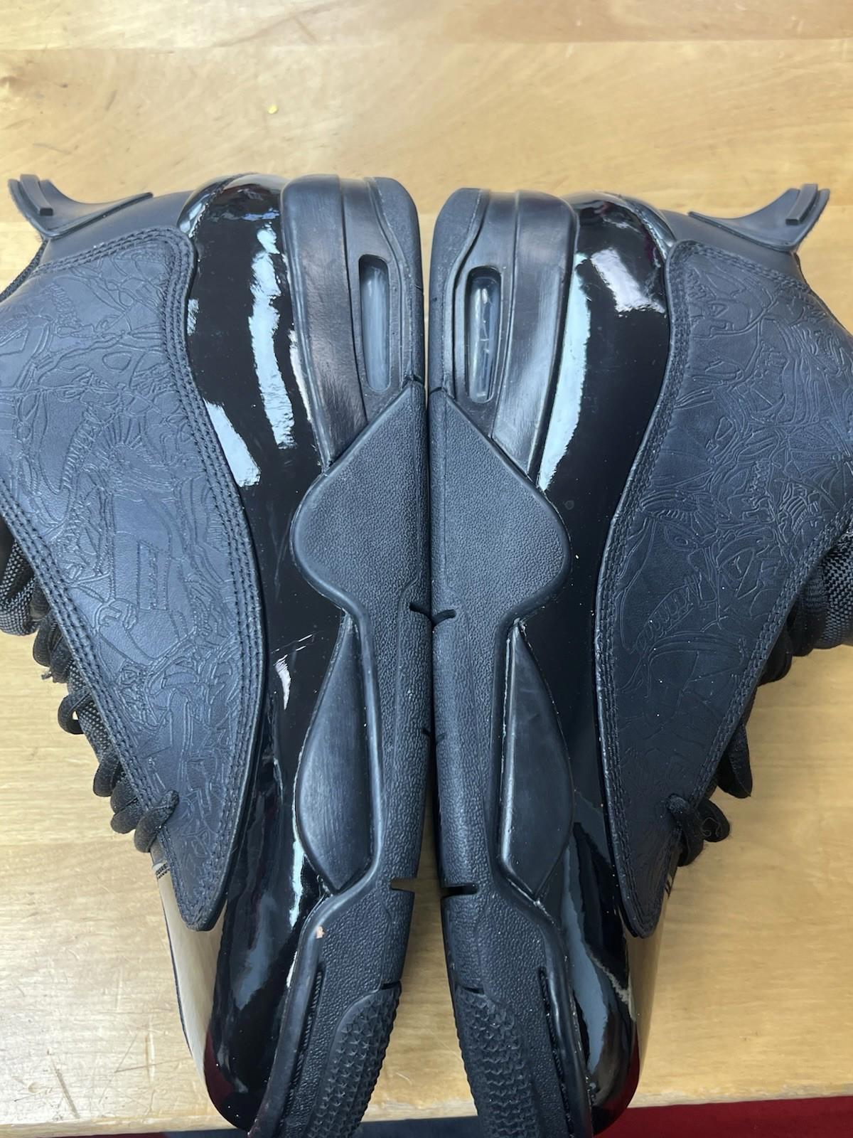 Jordan Zero Triple Black Leather Mid 8.5 Sneaker 311046003