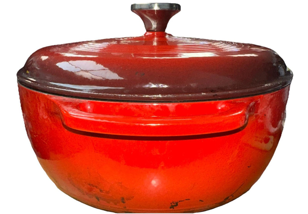 Lodge Cast Iron Porcelain Enameled 6 qt Dutch Oven Red