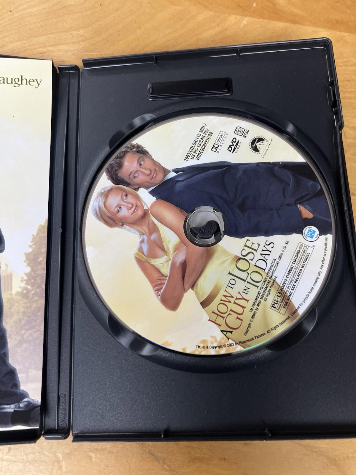 How to Lose a Guy in 10 Days DVD, 2003 Kate Hudson, Matthew