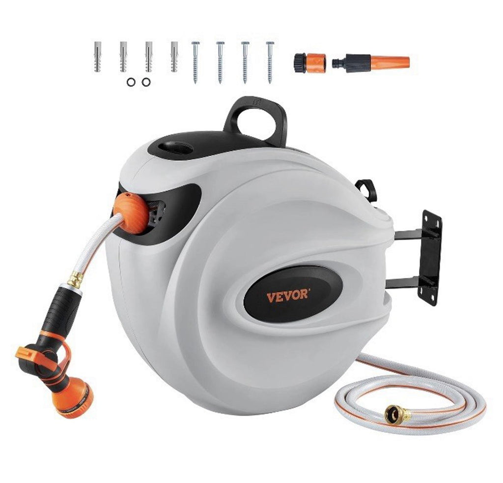 VEVOR Retractable Reel 84'x5/8" 180° Swivel Wall-Mounted
