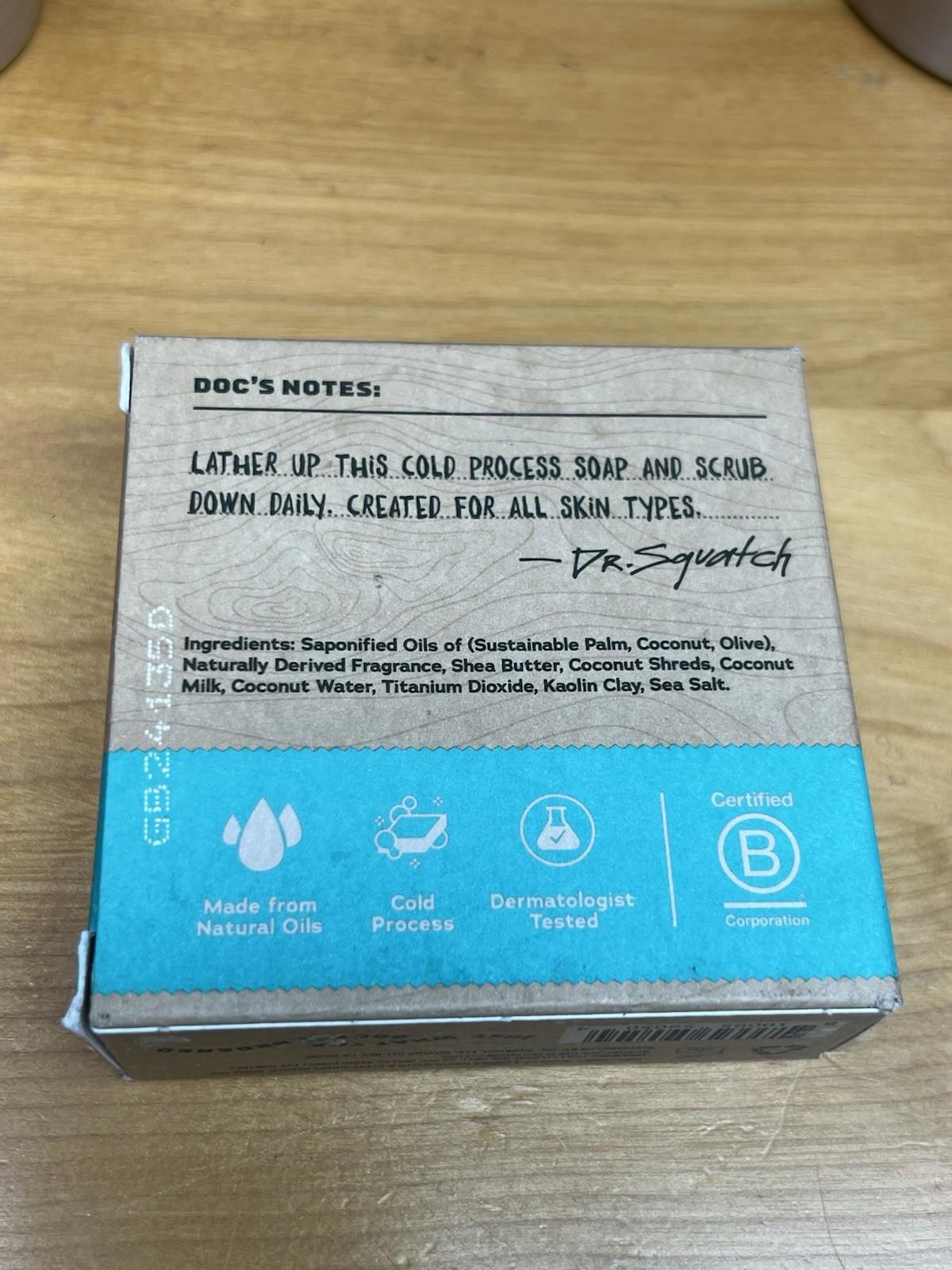 Dr. Squatch Coconut Castaway Men’s Soap 5 oz Brand NEW Seale