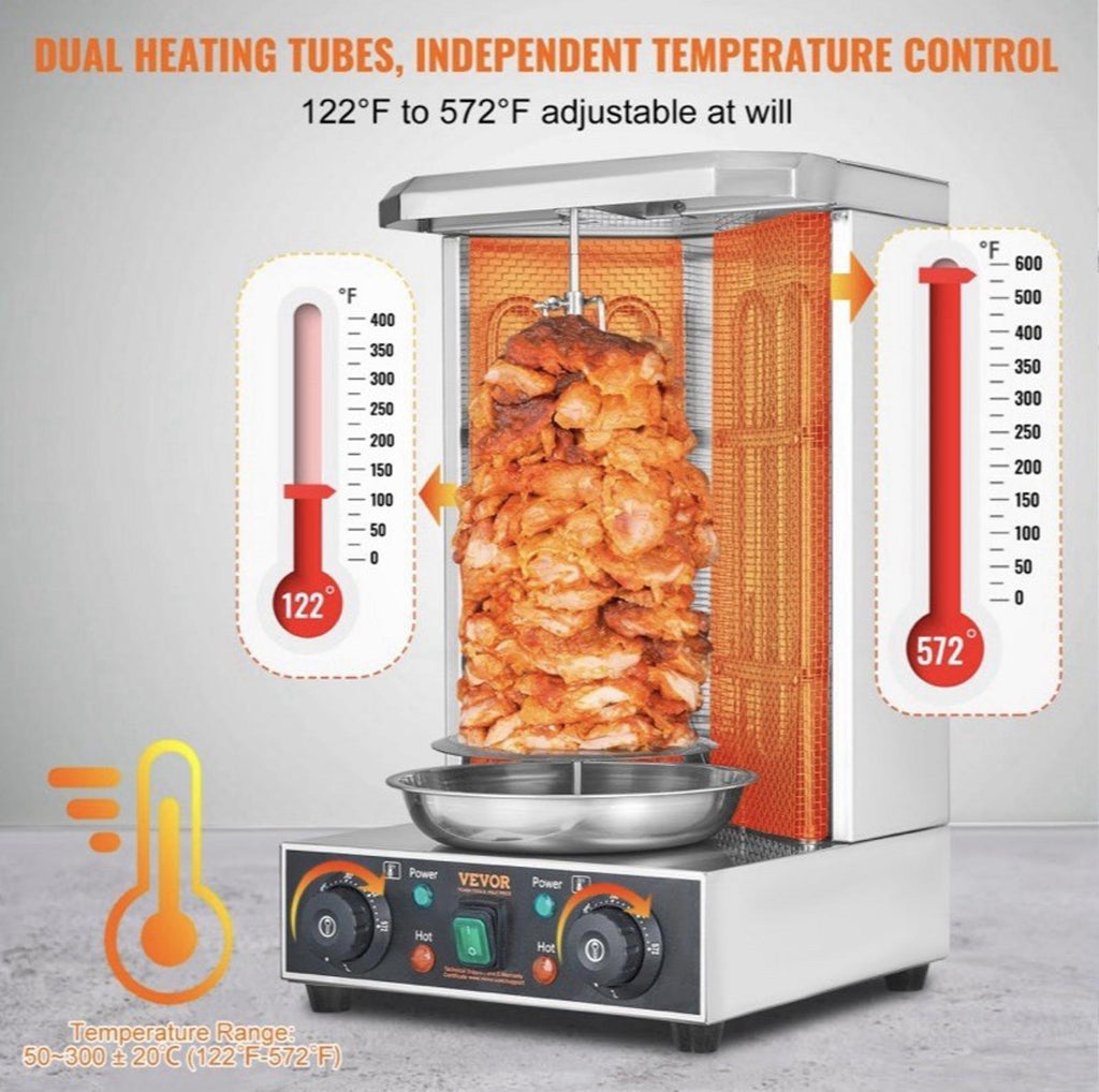 VEVOR Stainless Steel Shawarma Machine Vertical Rotisserie