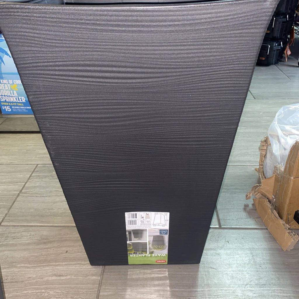 Keter Black Wave Planter 22 in. Tall  New