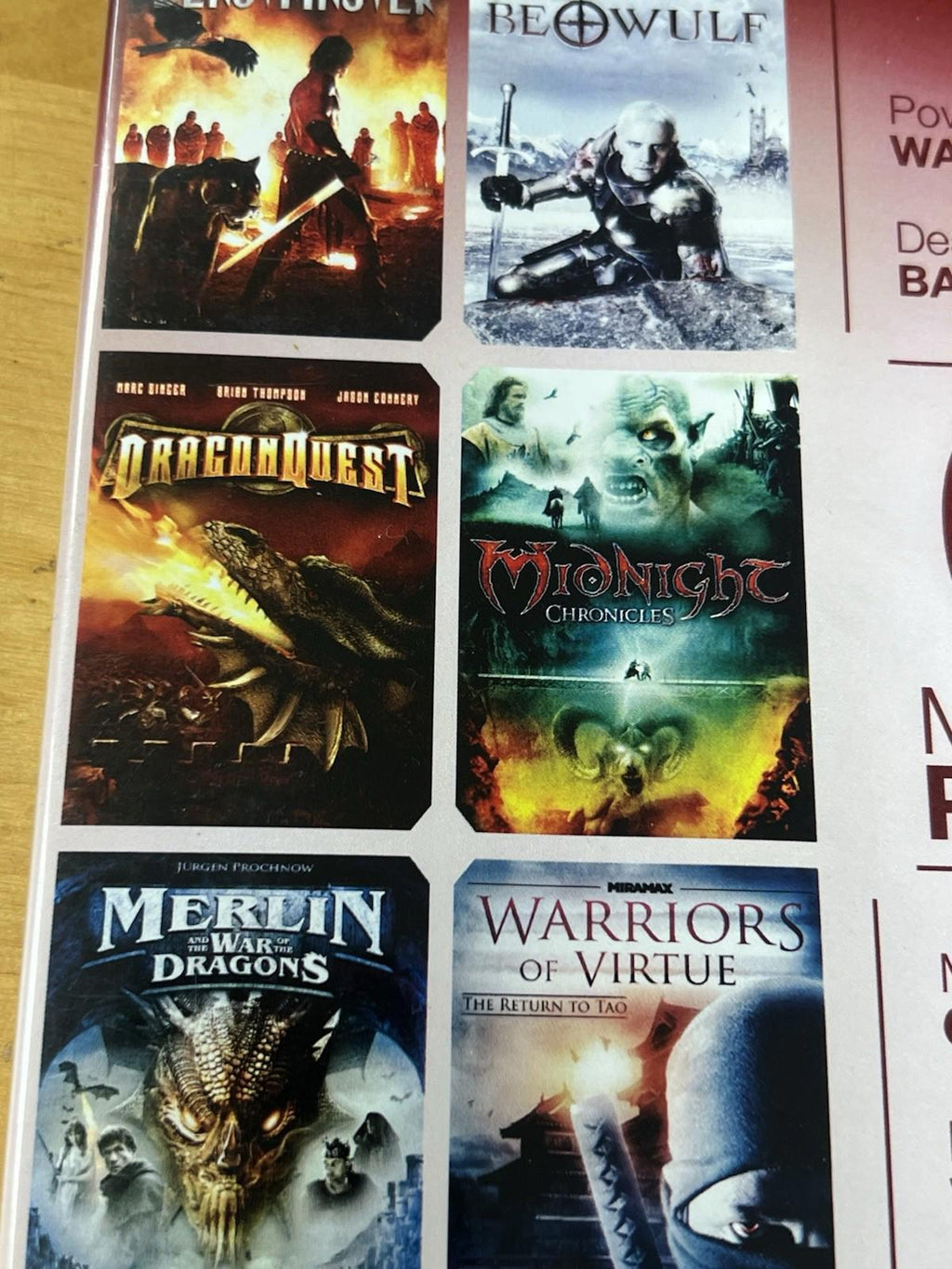 6-Movie Pack: Fantasy  Action - DVD - GOOD